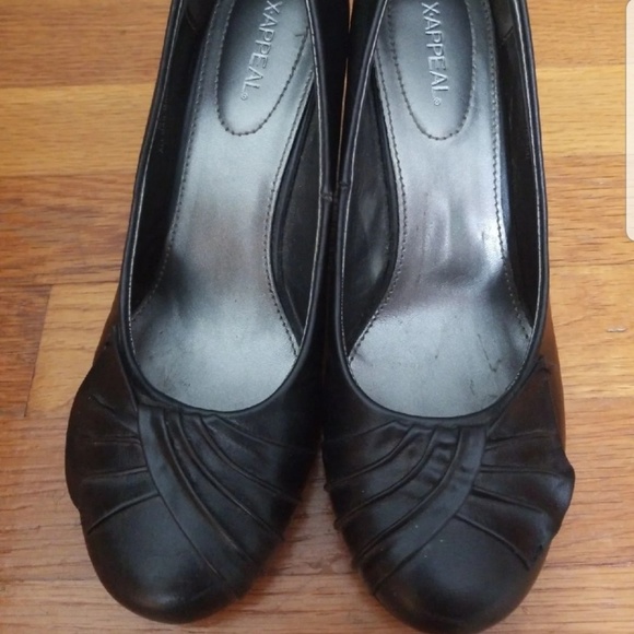 Appeal Black Wedges Platform Heels 7.5 - Picture 4 of 4